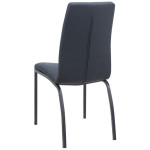 Σετ τραπεζαρία 5τμχ Rubes - Fina  χρώμα γκρι σκυροδέματος - ανθρακί Ø100x78εκ. - Image 3