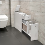 Ντουλάπι μπάνιου Calencia  χρώμα λευκό 20x60x55εκ. - Image 2