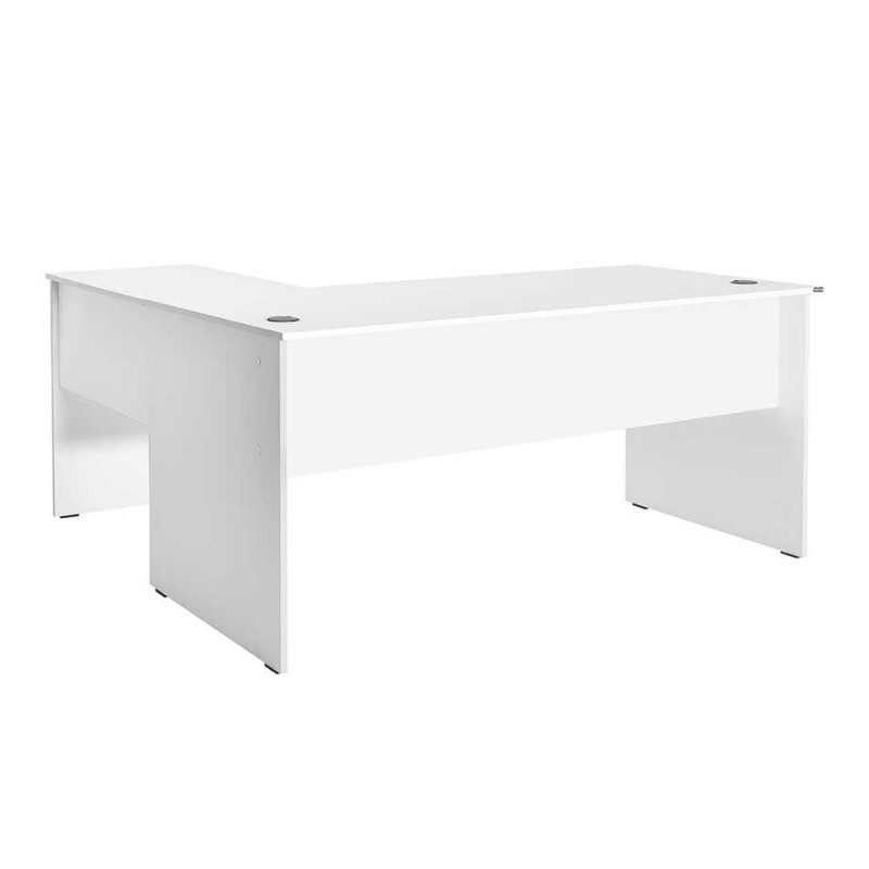 Γραφείο διευθυντικό Rio  γωνιακό αναστρέψιμο χρώμα λευκό 160x144x75εκ.