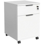 Συρταριέρα γραφείου με κλειδαριά Rio  τροχήλατη χρώμα λευκό 41x45x61εκ.