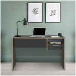 Γραφείο εργασίας με κλειδαριά Concept  χρώμα ανθρακί 120x60x75εκ. - Image 2