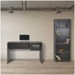 Γραφείο εργασίας με κλειδαριά Concept  χρώμα ανθρακί 120x60x75εκ. - Image 3