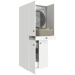 Έπιπλο πλυντηρίου - στεγνωτηρίου Kindi  χρώμα λευκό 70x60x187εκ.