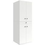 Έπιπλο πλυντηρίου - στεγνωτηρίου Kindi  χρώμα λευκό 70x60x187εκ. - Image 3