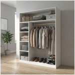 Ντουλάπα ρούχων ανοιχτή - Έπιπλο εισόδου Sandra  χρώμα λευκό 120x40x150εκ.