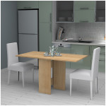 Τραπέζι Pepe  επεκτεινόμενο χρώμα φυσικό οξιάς 28(56+56)x77x75εκ. - Image 2