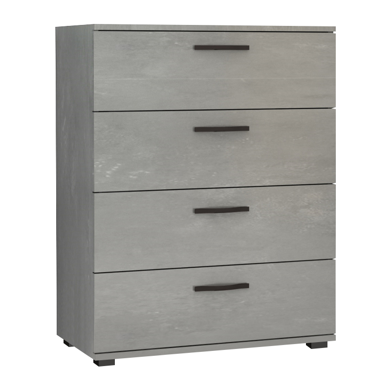 Συρταριέρα Velika  χρώμα γκρι σκυροδέματος 73x44x96εκ.