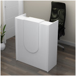 Γραφείο υποδοχής - reception Mezzo  χρώμα λευκό 90x40x110εκ. - Image 3