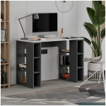 Γραφείο εργασίας Colmar  χρώμα ανθρακί - λευκό 106x50x75εκ.