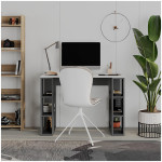 Γραφείο εργασίας Colmar  χρώμα ανθρακί - λευκό 106x50x75εκ. - Image 2