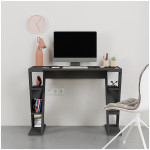 Γραφείο εργασίας Papillon  χρώμα ανθρακί 106x50x75εκ - Image 2