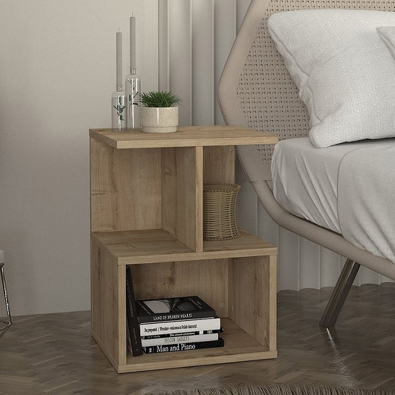 Κομοδίνο - Τραπεζάκι βοηθητικό Entiero  χρώμα sapphire oak 39,8x35x54,6εκ.