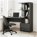 Γραφείο εργασίας Mantra  χρώμα ανθρακί 150x60x152εκ.