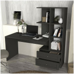 Γραφείο εργασίας Mantra  χρώμα ανθρακί 150x60x152εκ. - Image 3