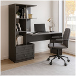 Γραφείο εργασίας Mantra  χρώμα ανθρακί 150x60x152εκ.