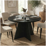 Τραπέζι Tailor  χρώμα sencron black Ø120x75,7εκ.