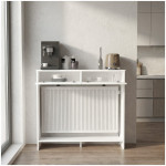 Κονσόλα - Κάλυμμα καλοριφέρ Opelya  χρώμα λευκό 110x31,4x100εκ. - Image 3