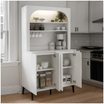 Έπιπλο κουζίνας με LED Melinta 4  χρώμα λευκό 120x40x181,8εκ. - Image 2