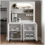 Έπιπλο κουζίνας με LED Melinta 4  χρώμα λευκό 120x40x181,8εκ. - Image 3