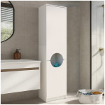 Ντουλάπι με καλάθι απλύτων Verga  χρώμα λευκό 45x40x180εκ.