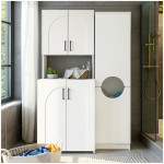 Ντουλάπι με καλάθι απλύτων Verga  χρώμα λευκό 45x40x180εκ. - Image 3