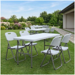 Τραπέζι catering - συνεδρίου Capri  πτυσσόμενο - βαλίτσα χρώμα λευκό του πάγου 120x60x74εκ. - Image 2