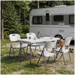 Τραπέζι catering - συνεδρίου Capri  πτυσσόμενο - βαλίτσα χρώμα λευκό του πάγου 120x60x74εκ. - Image 3