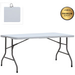 Τραπέζι catering - συνεδρίου Capri  πτυσσόμενο - βαλίτσα χρώμα λευκό του πάγου 152x70x74εκ.