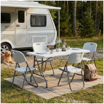 Τραπέζι catering - συνεδρίου Capri  πτυσσόμενο - βαλίτσα χρώμα λευκό του πάγου 152x70x74εκ. - Image 3