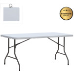 Τραπέζι catering - συνεδρίου Capri  πτυσσόμενο - βαλίτσα χρώμα λευκό του πάγου 183x76x74εκ.