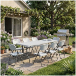 Τραπέζι catering - συνεδρίου Capri  πτυσσόμενο - βαλίτσα χρώμα λευκό του πάγου 240x76x74εκ. - Image 3