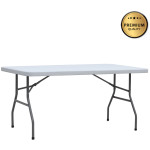 Τραπέζι catering - συνεδρίου Capri  πτυσσόμενο - μονοκόμματη επιφάνεια χρώμα λευκό του πάγου 152x76x74εκ.
