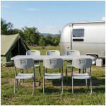 Τραπέζι catering - συνεδρίου Capri  πτυσσόμενο - μονοκόμματη επιφάνεια χρώμα λευκό του πάγου 183x76x74εκ. - Image 3