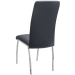 Σετ τραπεζαρία 5τμχ Darlen - Alma  χρώμα sencron black - μαύρο 125x72x74εκ. - Image 3