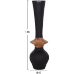 ΔΙΑΚΟΣΜΗΤΙΚΟ ΒΑΖΟ ΔΑΠΕΔΟΥ NEBULA HM4660.01M FIBER CEMENT ΜΑΥΡΟ--ΞΥΛΟ ΤΕΑΚ Φ45x148Υεκ - Image 2