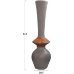 ΔΙΑΚΟΣΜΗΤΙΚΟ ΒΑΖΟ ΔΑΠΕΔΟΥ NEBULA HM4660.05M FIBER CEMENT TAUPE--ΞΥΛΟ ΤΕΑΚ Φ45x148Υεκ - Image 2