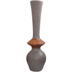 ΔΙΑΚΟΣΜΗΤΙΚΟ ΒΑΖΟ ΔΑΠΕΔΟΥ NEBULA HM4660.05M FIBER CEMENT TAUPE--ΞΥΛΟ ΤΕΑΚ Φ45x148Υεκ