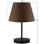 ΦΩΤΙΣΤΙΚΟ ΕΠΙΤΡΑΠΕΖΙΟ HM7602.03 ΜΑΥΡΟ-ΚΑΦΕ - Image 2