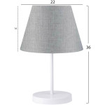 ΦΩΤΙΣΤΙΚΟ ΕΠΙΤΡΑΠΕΖΙΟ HM7603.01 ΛΕΥΚΟ-ΓΚΡΙ - Image 2