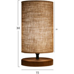 ΦΩΤΙΣΤΙΚΟ ΕΠΙΤΡΑΠΕΖΙΟ ΞΥΛΙΝΟ ΜΕ WICKER ΚΑΦΕ ΜΕ ΜΠΕΖ HM7596.01 24Χ30εκ. - Image 2