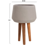 ΓΛΑΣΤΡΑ ΕΣΩΤ.ΧΩΡΟΥ QUAN HM4680.03L FIBER CEMENT ΓΚΡΙ--ΒΑΣΗ TEAK Φ38x62Υεκ - Image 2