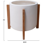 ΓΛΑΣΤΡΑ ΕΣΩΤ.ΧΩΡΟΥ HOFF HM4682.02M FIBER CEMENT ΛΕΥΚΟ-TEAK ΒΑΣΗ Φ40x39Υεκ - Image 2