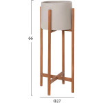 ΓΛΑΣΤΡΑ ΕΣΩΤ.ΧΩΡΟΥ RENTIL HM4684.03L FIBER CEMENT ΧΡΩΜΑ ΓΚΡΙ--ΒΑΣΗ TEAK Φ27x66Υ - Image 2