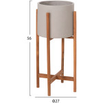 ΓΛΑΣΤΡΑ ΕΣΩΤ.ΧΩΡΟΥ RENTIL HM4684.03S FIBER CEMENT ΧΡΩΜΑ ΓΚΡΙ--ΒΑΣΗ TEAK Φ27x56Υ - Image 2