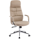 ΚΑΡΕΚΛΑ ΓΡΑΦΕΙΟΥ TEETER HM18355.02 ΜΠΕΖ PU ΔΕΡΜΑ--ΒΑΣΗ ΧΡΩΜΙΟΥ 67x66x121Υεκ