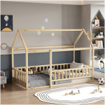 ΚΡΕΒΑΤΙ ΠΑΙΔΙΚΟ ΜΕ ΣΤΡΩΜΑ HOUSER HM21315 ΞΥΛΟ ΠΕΥΚΟΥ ΣΕ ΦΥΣΙΚΟ--ΣΤΡΩΜΑ 90x190εκ - Image 2