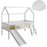 ΚΡΕΒΑΤΙ ΠΑΙΔΙΚΟ ΤΣΟΥΛΗΘΡΑ PHYLLIS HM21310.01 ΠΕΥΚΟ ΣΕ ΛΕΥΚΟ--ΜΕ ΣΤΡΩΜΑ 90x190εκ