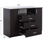 ΜΠΟΥΦΕΣ ΜΕ 2 ΝΤΟΥΛΑΠΙΑ Κ 3 ΣΥΡΤΑΡΙΑ ADLER WENGE HM2430.02 120X45X85Y εκ. - Image 2