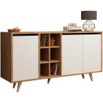 ΜΠΟΥΦΕΣ ΜΕΛΑΜΙΝΗΣ BRIAR ΚΑΡΥΔΙ ΜΕ ΛΕΥΚΕΣ ΠΟΡΤΕΣ 140x40x86Yεκ.HM9432.02 - Image 2