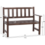 ΠΑΓΚΑΚΙ ΞΥΛΙΝΟ ΝΑΞΟΣ 2ΘΕΣΙΟ ΑΠΟ ΜΑΣΙΦ ΟΞΙΑ ΕΜΠΟΤΙΣΜΟΥ ΚΑΡΥΔΙ 110x68x84Υεκ.HM5407 - Image 2